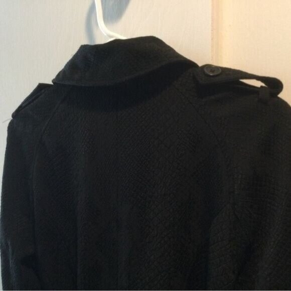 Altuzarra for Target Black trench coat snakeskin small double breasted NWT small - Picture 5 of 7